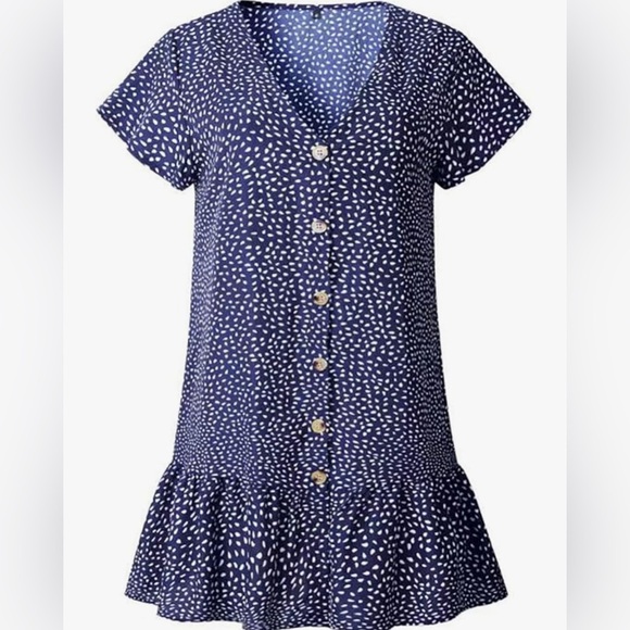 NWT, BloomChic, Women’s Lady Resilient Tunic, Navy Blue and White, US 22-24 - Picture 3 of 6